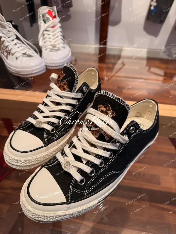 Single Leopard Patch Converse — image 1