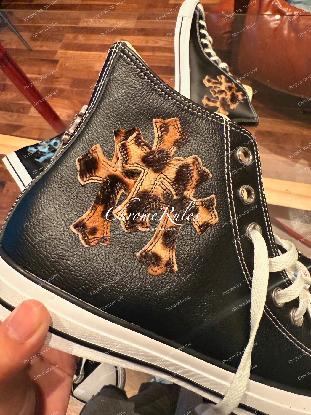 Big Leopard Patch Converse — image 1