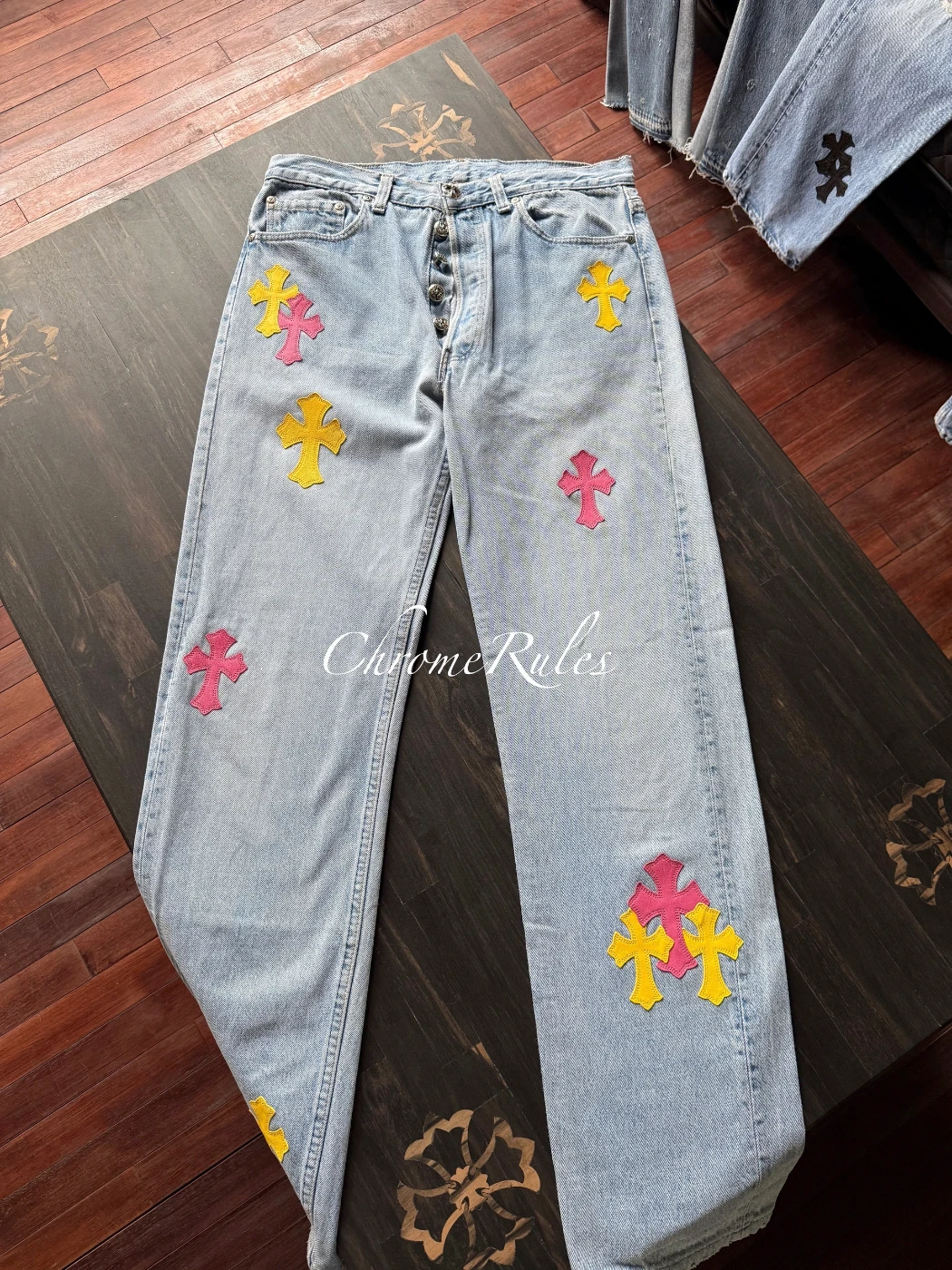 Pink n Yellow Patch Levis — 圖片 1