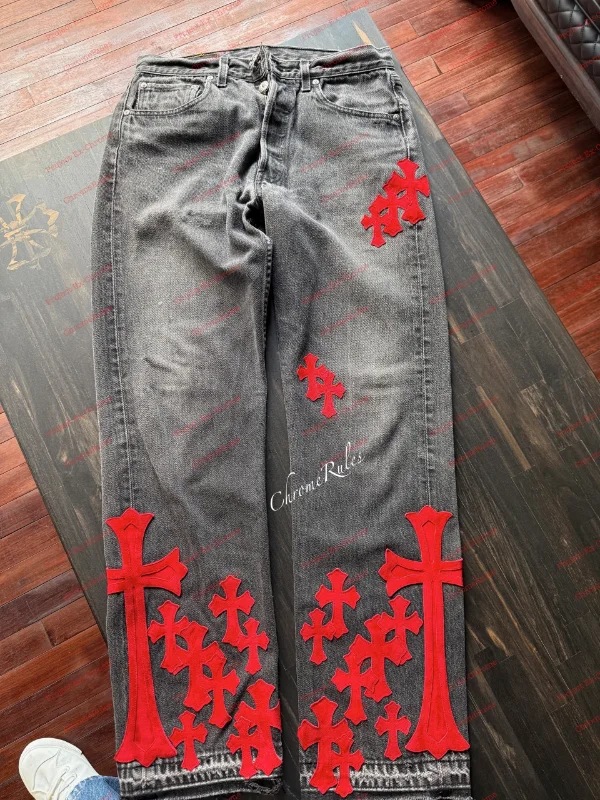 1of1 Red Suede Patch Levi’s 501 — image 1