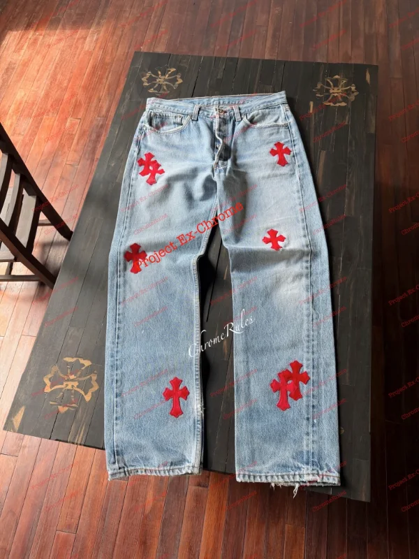 Red Pony Patch Levis — image 1