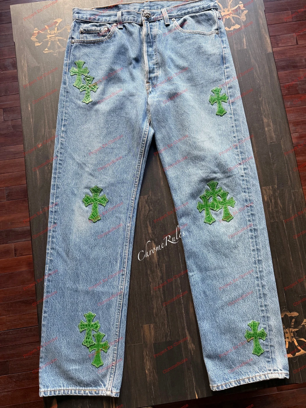 Green Crocodile Patch Levi’s 501 — 圖片 1